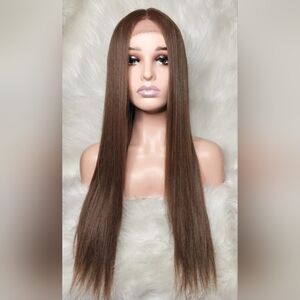 Lace Frontal Premium Quality Human Hair Blend 22" Color #8